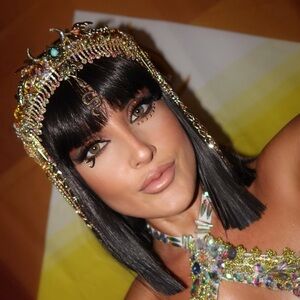 CLEOPATRA Egyptian Gold Mermaid Crown / headband / headdress with crystal